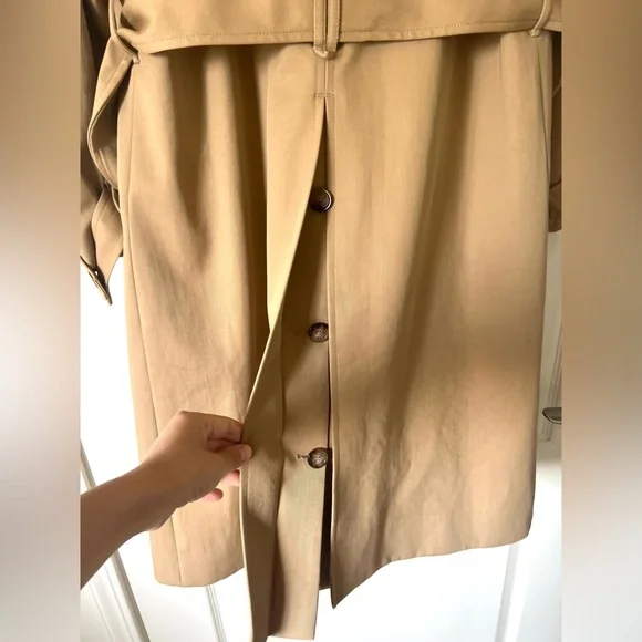 Sezane Scott Trench Coat Camel - Size 36 - Picture 6 of 8
